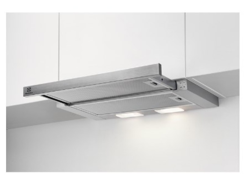 Electrolux LFP326S cooker hood Semi built-in (pull out) Grey 410 m³/h C LFP326S – Electrolux Абсорбатори