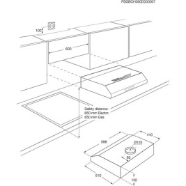 Electrolux LFU216X cooker hood 272 m³/h Wall-mounted Stainless steel