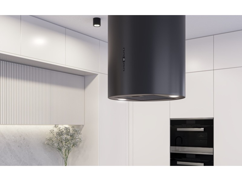 MAAN Elba2 39 cm black island horn hood Elba2 39 cm czarny – MAAN Абсорбатори