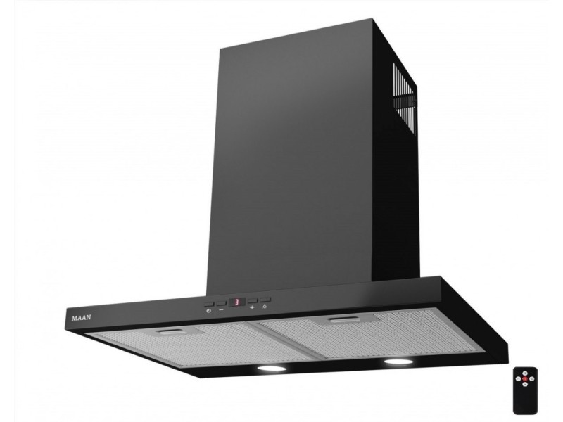 Wall-mounted chimney kitchen hood MAAN Siena Soft 60 305 m3/h, Black AGDMA2OKA0014 – MAAN Абсорбатори