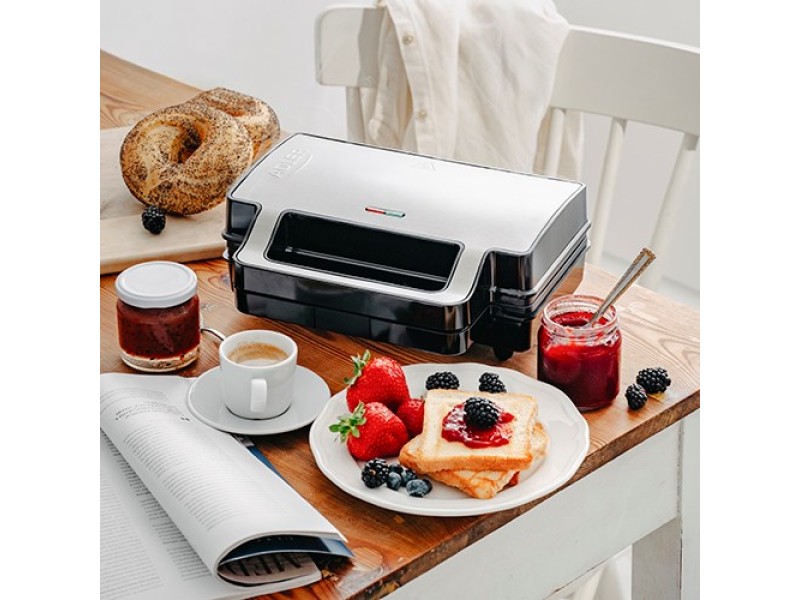 Adler AD 3073 Sandwich toaster Silver - Black AD 3073 – Adler Тостери
