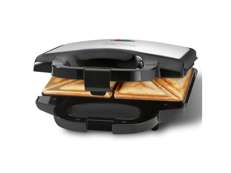 Clatronic ST 3778 sandwich maker 750 W Black, Stainless steel ST 3778 – Clatronic Тостери