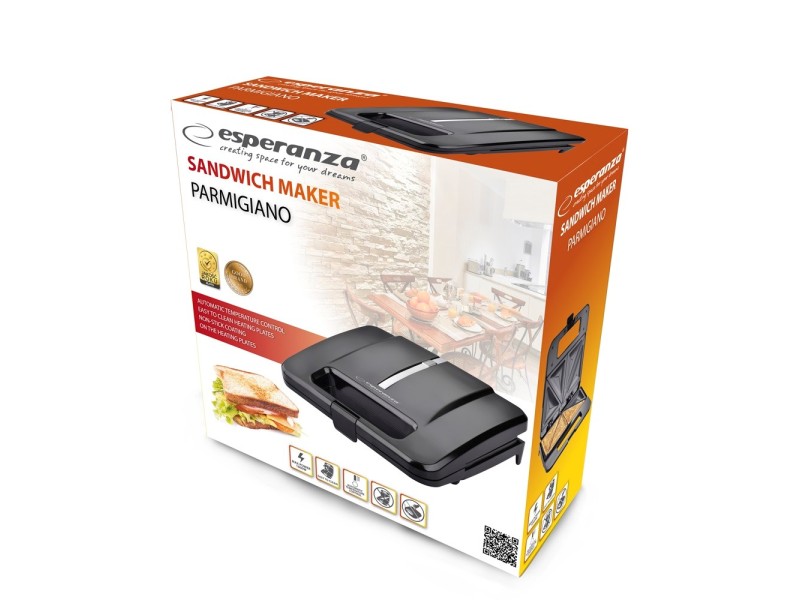 Esperanza EKT010 Sandwich toaster 1000W Black EKT010 – Esperanza Тостери