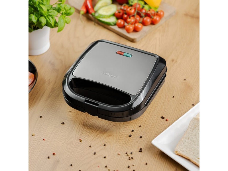 Zelmer Sandwich Toaster ZSM7710 750 Watt Black Silver ZSM7710 – Zelmer Тостери