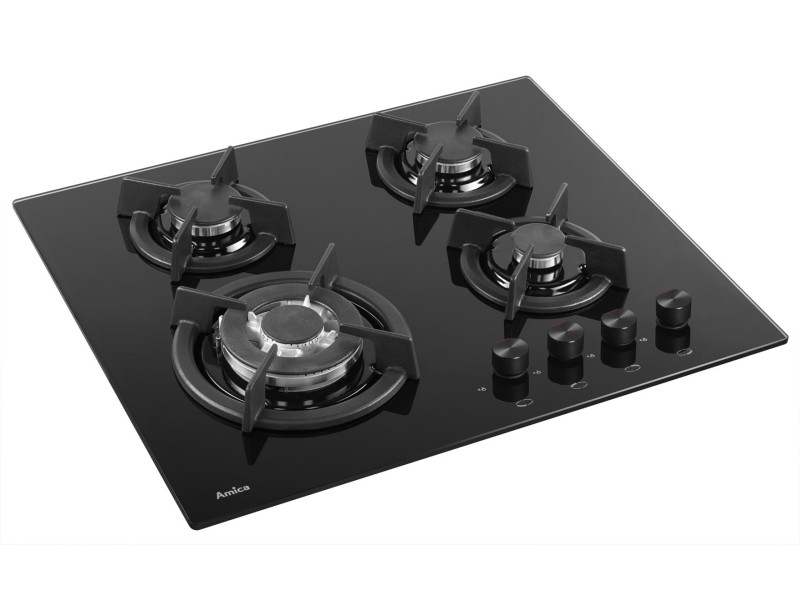 Amica PG6411SR hob Black Built-in Gas 4 zone(s) PG6411SR – Amica Котлони за вграждане