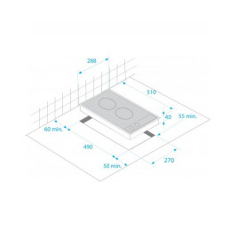 Beko HDCC 32200 X плот черен Вграден керамичен 2 зони