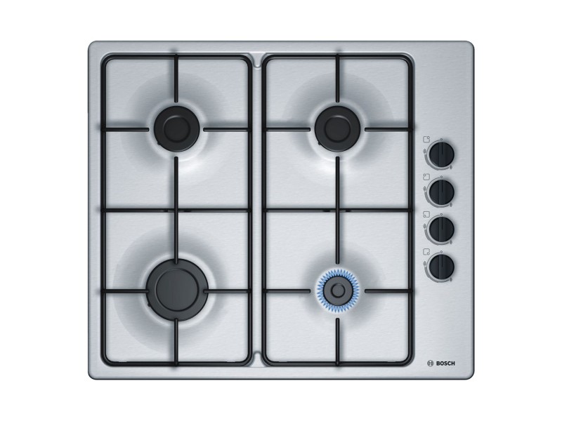 Bosch PBP6B5B80 hob Stainless steel Built-in Gas 4 zone(s) PBP6B5B80 – BOSCH Котлони за вграждане