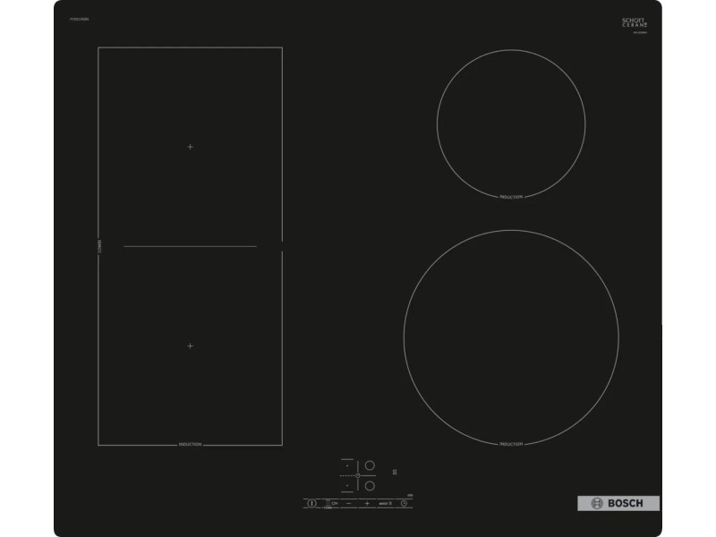 Bosch Serie 4 PVS61RBB5E hob Black Built-in 60 cm Zone induction hob 4 zone(s) PVS61RBB5E – BOSCH Котлони за вграждане