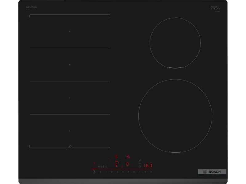 Bosch Serie 6 PIX631HC1E hob Black Built-in 60 cm Zone induction hob 4 zone(s) PIX631HC1E – BOSCH Котлони за вграждане