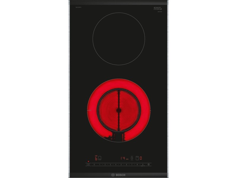 Bosch Serie 6 PKF375FP2E hob Black Built-in 30 cm Ceramic 2 zone(s) PKF375FP2E – BOSCH Котлони за вграждане