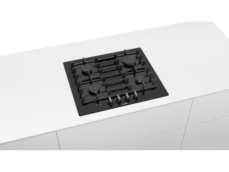 Bosch Serie 6 PPP6A6B90 hob Black Built-in Gas 4 zone(s) PPP6A6B90 – BOSCH Котлони за вграждане