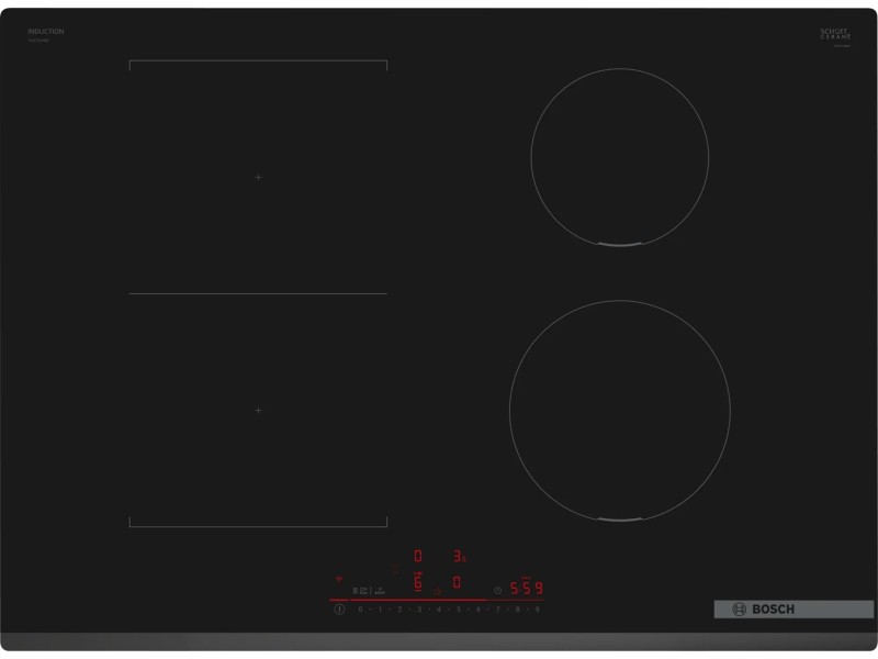 Bosch Serie 6 PVS731HB1E hob Black Built-in 70 cm Zone induction hob 4 zone(s) PVS731HB1E – BOSCH Котлони за вграждане