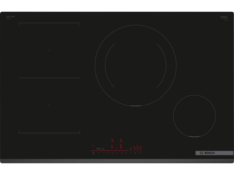 Bosch Serie 6 PVS831HB1E hob Black Built-in 80 cm Zone induction hob 4 zone(s) PVS831HB1E – BOSCH Котлони за вграждане