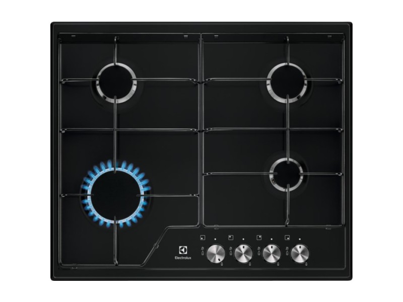 Electrolux EGS6424K hob Black Built-in 60 cm Gas 4 zone(s) EGS6424K – Electrolux Котлони за вграждане