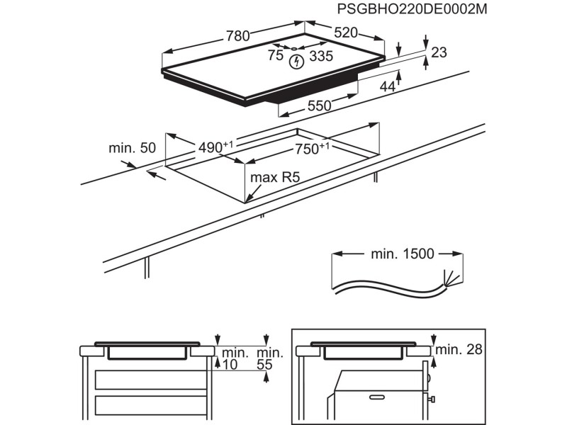 Electrolux Serie 700 EIS82453 Black Built-in 80 cm Zone induction hob 4 zone(s) Electrolux Serie 700 EIS82453 Black Built-in 80 cm Zone induction hob 4 zone(s) EIS82453 – Electrolux Котлони за вграждане