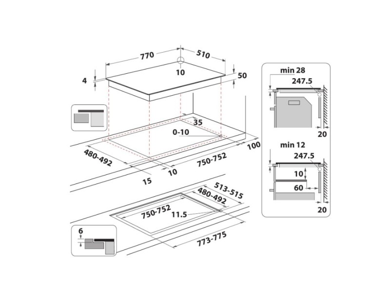 Hotpoint Ariston HS 1377C CPNE Black Built-in 77 cm Zone induction hob 4 zone(s) HS 1377C CPNE – Hotpoint Котлони за вграждане