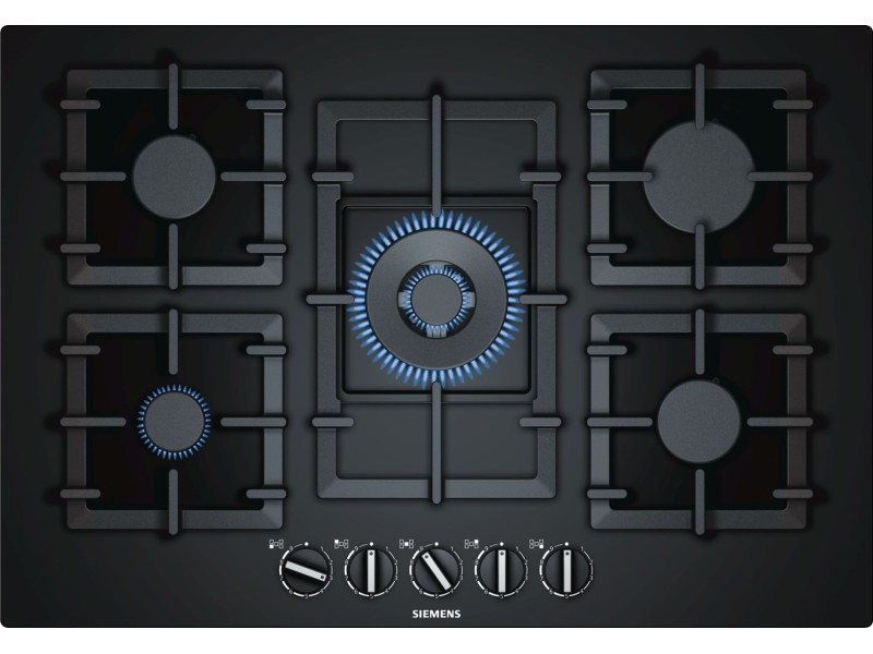 Siemens EP7A6QB90 hob Black Built-in Gas 5 zone(s) EP7A6QB90 – Siemens Котлони за вграждане