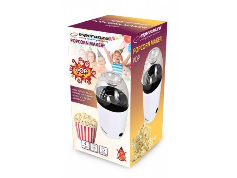 Esperanza EKP006 popcorn popper Black, White 0.27 L 2 min 1200 W Esperanza EKP006 popcorn popper Black, White 0.27 L 2 min 1200 W EKP006 – Esperanza Машини за пуканки