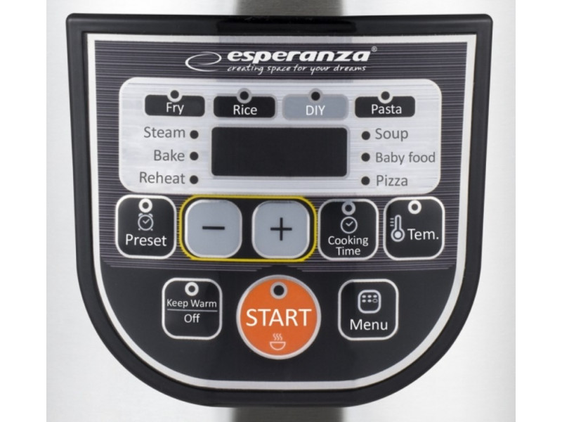 Esperanza EKG011 multi cooker 5 L 860 W Black, Stainless steel Esperanza EKG011 multi cooker 5 L 860 W Black, Stainless steel