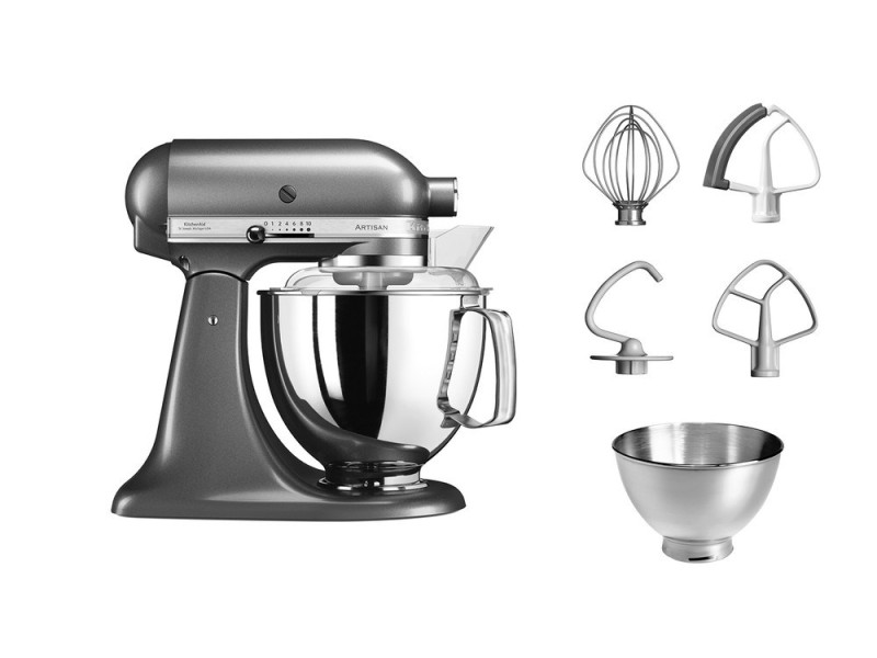 KitchenAid 5KSM175PSEMS  Artisan food processor 300 W 4.8 L Silver 5KSM175PSEMS – KitchenAid Кухненски роботи