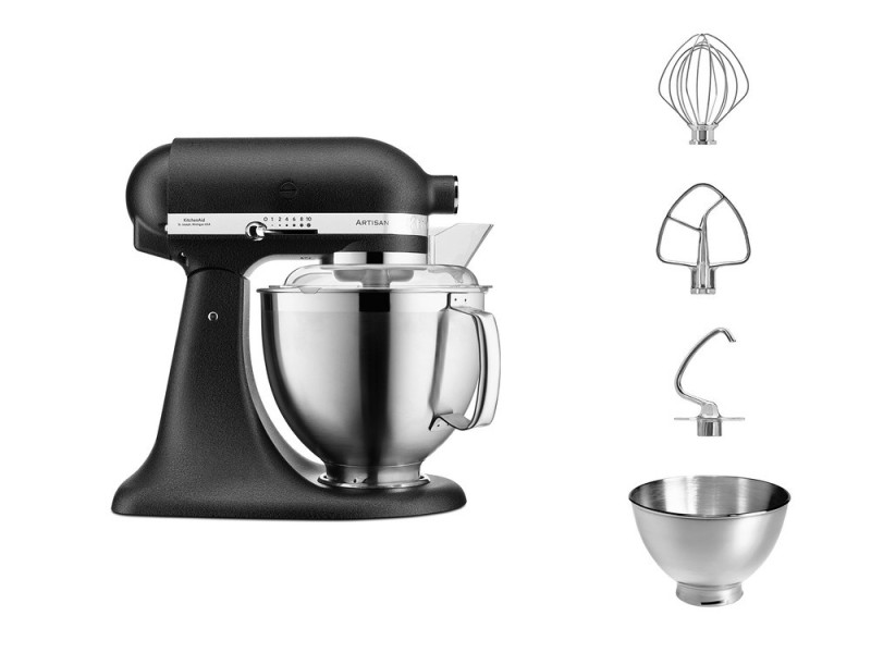 KitchenAid ARTISAN 5KSM185PS food processor 300 W 4.8 L Black 5KSM185PSEBK – KitchenAid Кухненски роботи