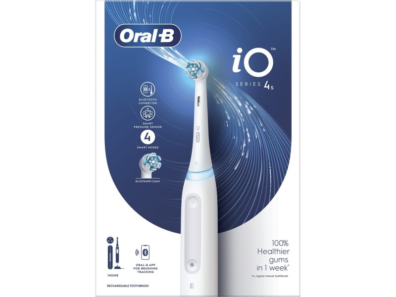 Oral-B iO4s Quite White electric toothbrush AGDBRASDZ0341 – Braun Грижа за устата