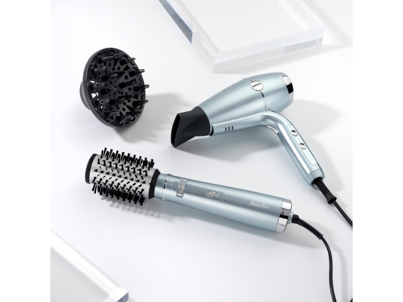 BaByliss AS773E  Hydro Fusion Air Styler Hot air brush , Black, Metallic 700 W 98.4 (2.5 m) AS773E – Babyliss Грижа за косата