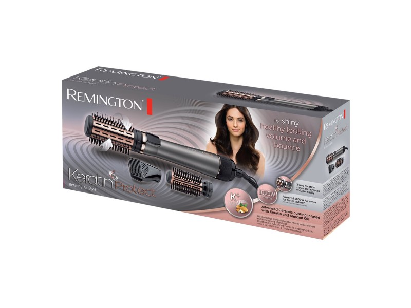 Remington AS8810 hair styling tool Hot air brush Steam Silver, Black, Gold 1000 W 3 m AS8810 – REMINGTON Грижа за косата