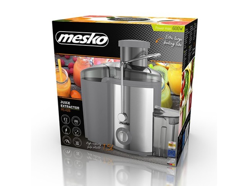 Adler MS 4126 juice maker Electric tomato juicer Stainless steel 600 W MS 4126 – Adler Сокоизтисквачки