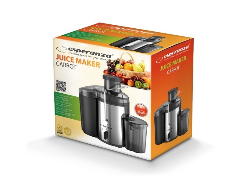 Esperanza EKJ002 juice maker Black,Stainless steel 500 W EKJ002 – Esperanza Сокоизтисквачки