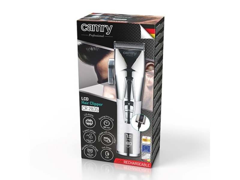 Hair clipper CAMRY CR 2835s with LCD display Silver CR 2835s – Adler За мъжа