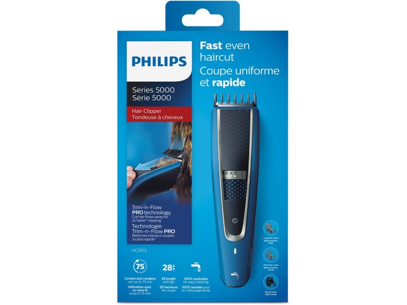Philips 5000 series HC5612/15 hair trimmers/clipper Black, Blue Philips 5000 series HC5612/15 hair trimmers/clipper Black, Blue HC5612/15 – Philips За мъжа