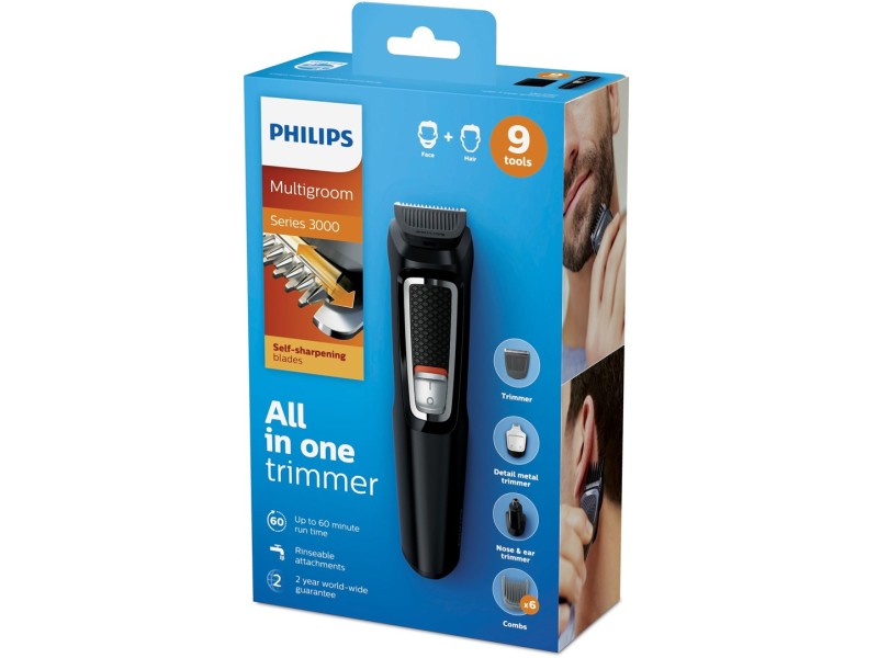 Philips MULTIGROOM Series 3000 9 tools 9-in-1, Face and Hair MG3740/15 – Philips За мъжа