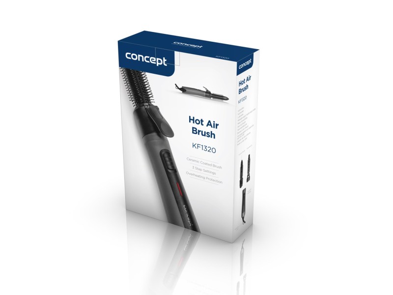 Concept KF1320 hair styling tool Curling iron Warm Grey 600 W 1.75 m kf1320 – CONCEPT Грижа за косата