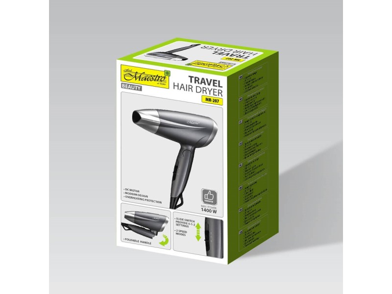 Hair dryer 1400W MAESTRO MR-207 MR-207 – Maestro Грижа за косата