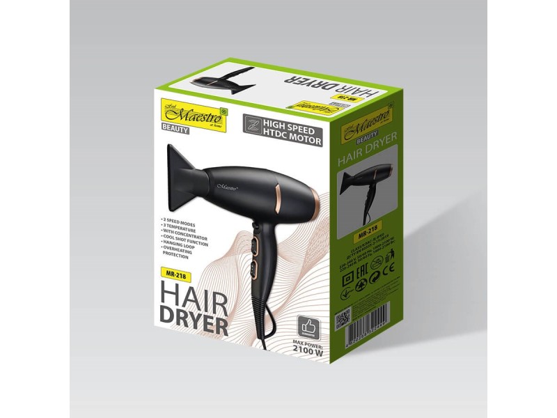 Hair dryer 2100W MAESTRO MR-218 MR-218 – Maestro Грижа за косата