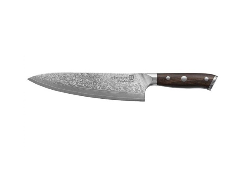Chef Kohersen Elegance Ebony Wood Chefs knife Damascus steel 21.6 cm 72215 – KOHERSEN Кухненски пособия