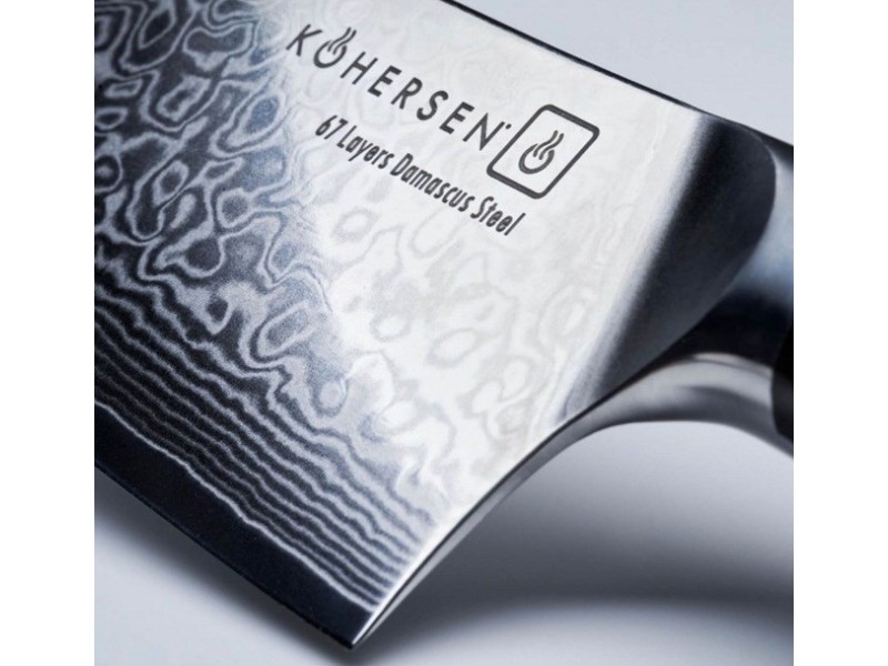 Chef Kohersen Elegance Ebony Wood Chefs knife Damascus steel 21.6 cm 72215 – KOHERSEN Кухненски пособия