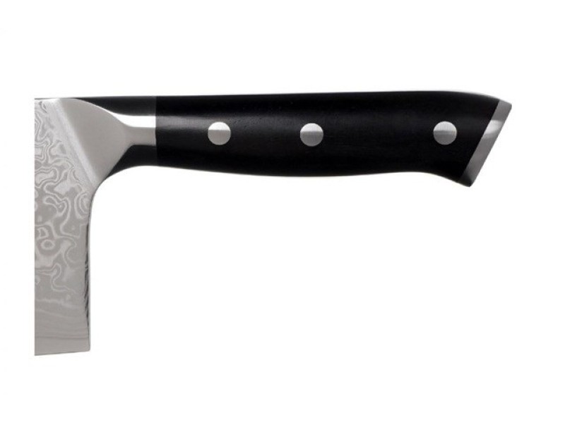 Cleaver Kohersen Elegance Ebony Wood Damascus steel cleaver 16.5 cm 72217 – KOHERSEN Кухненски пособия