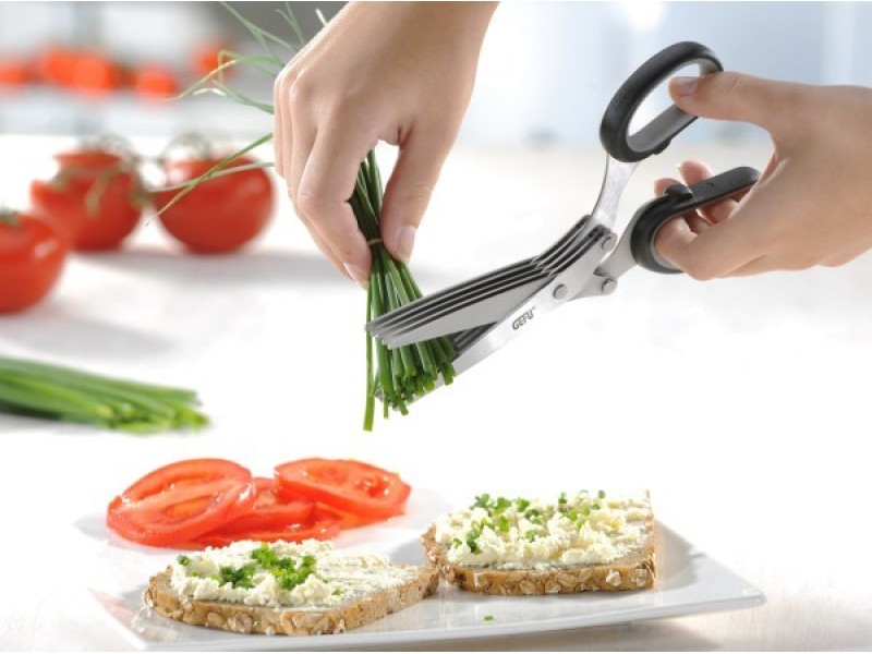 GEFU 12660 kitchen scissors 191 mm Black, Stainless steel Herb G-12660 – GEFU Кухненски пособия