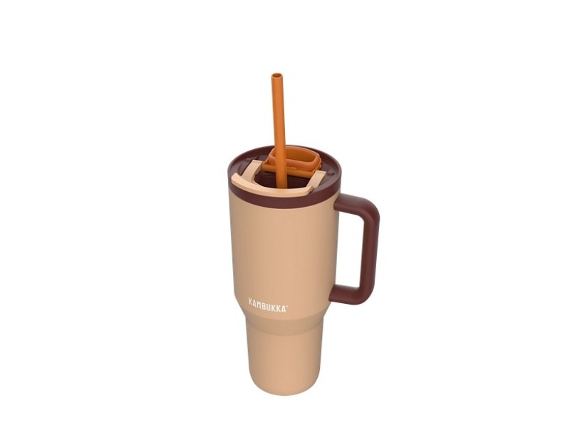 Thermal mug with telescopic straw Kambukka Rio Tumbler 950ml Almond Dream 11-08001 – Kambukka Термоси