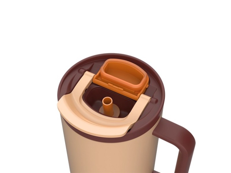Thermal mug with telescopic straw Kambukka Rio Tumbler 950ml Almond Dream 11-08001 – Kambukka Термоси