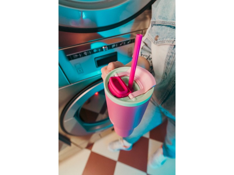 Thermal mug with telescopic straw Kambukka Rio Tumbler 950ml Bubblegum Mint 11-08004 – Kambukka Термоси