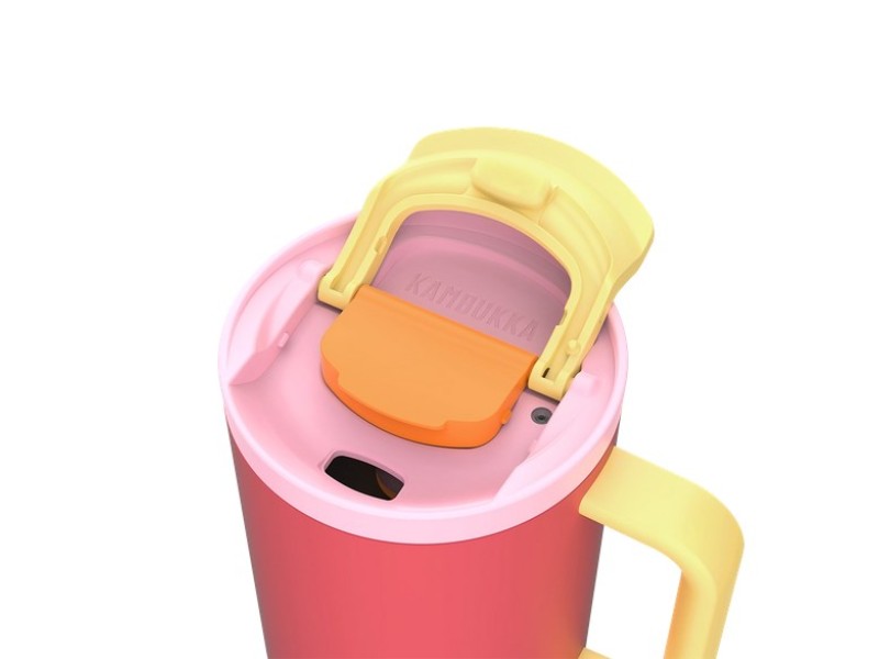 Thermal mug with telescopic straw Kambukka Rio Tumbler 950ml Pink Papaya 11-08002 – Kambukka Термоси