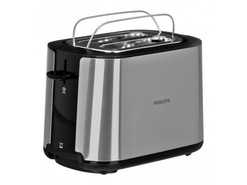 Philips Viva Collection HD2650/90 toaster 2 slice(s) 950 W Black, Stainless steel