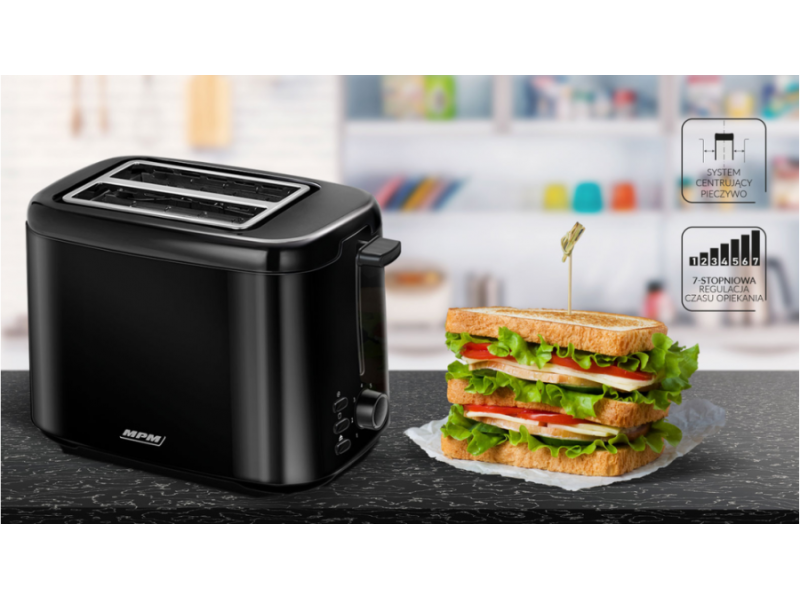 Toaster MPM MTO-07/c black 5903151025500 – MPM Тостери