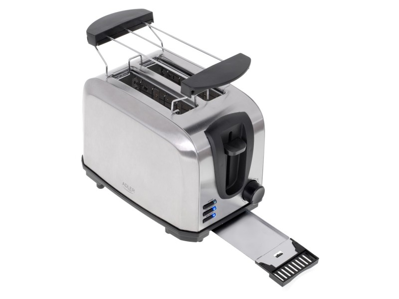 Toaster with roll rack Adler silver AD 3222 AD 3222 – Adler Тостери