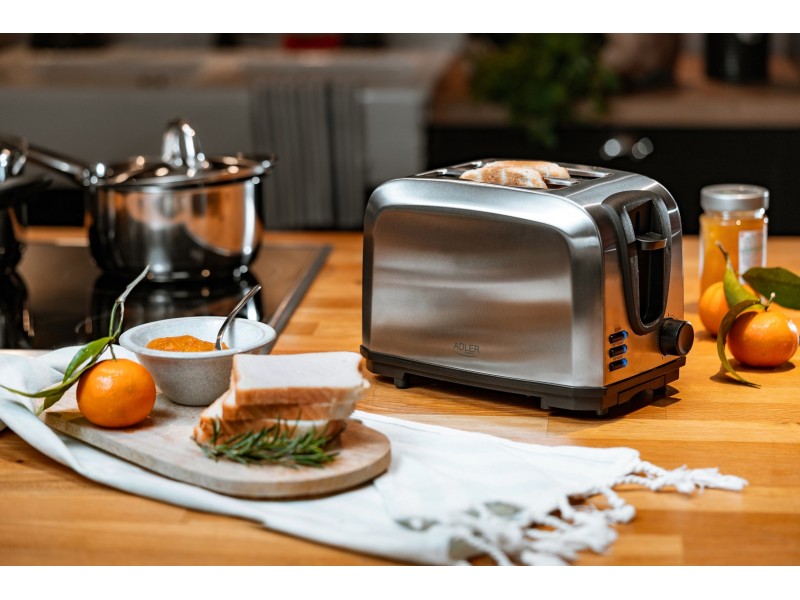 Toaster with roll rack Adler silver AD 3222 AD 3222 – Adler Тостери