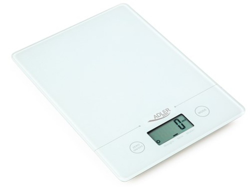 Adler AD 3138 w kitchen scale Electronic kitchen scale White Countertop Square AD 3138 biała – Adler Кухненски везни