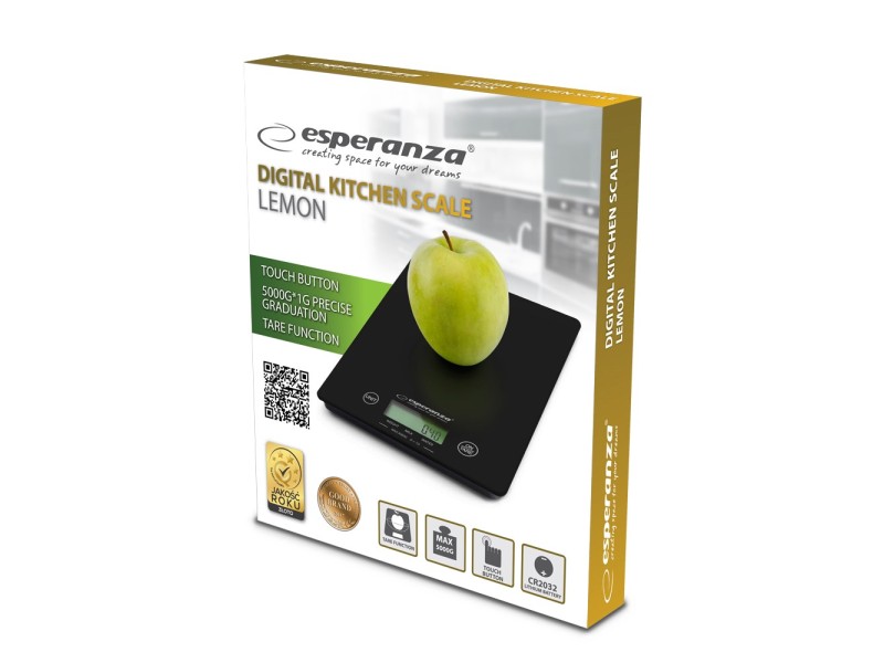 Esperanza EKS002K Electronic kitchen scale Black Tabletop Rectangle EKS002K – Esperanza Кухненски везни